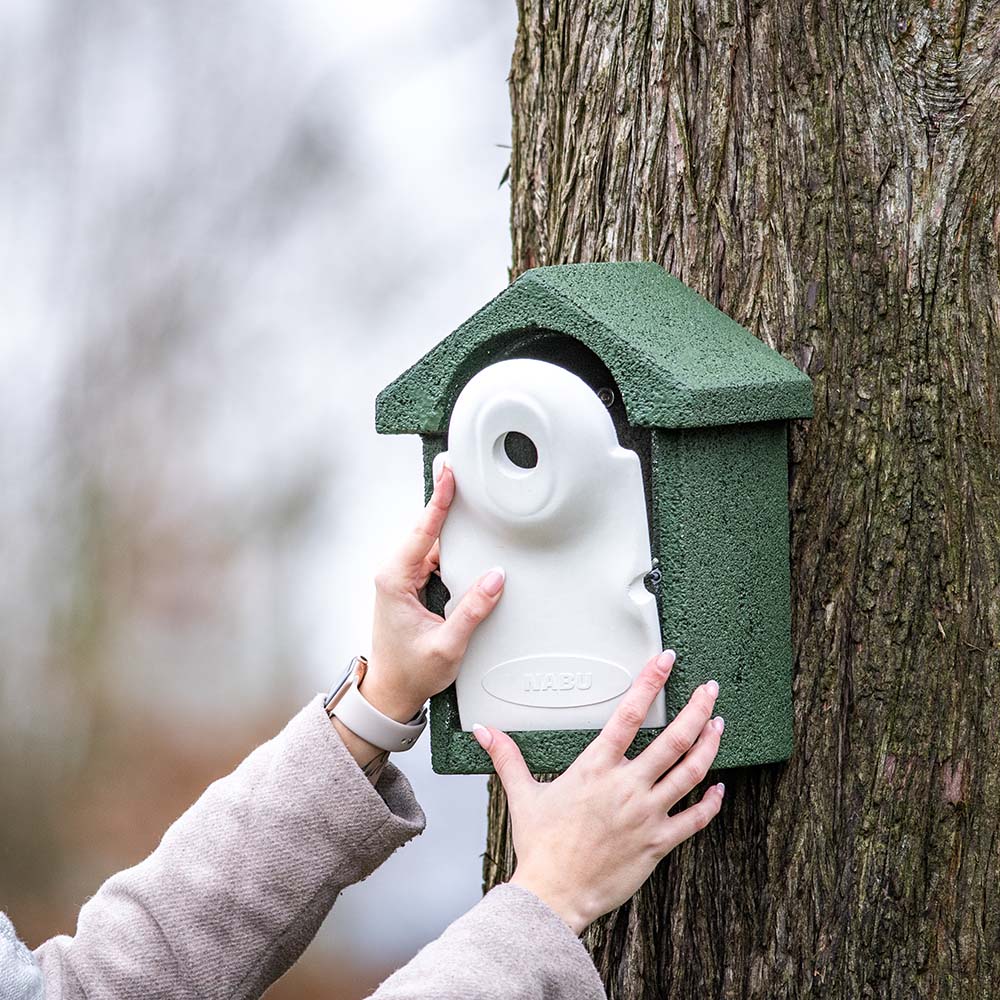 NABU Holzbeton-Nistkasten 28mm | Vogelhaus Holzbeton | NABU
